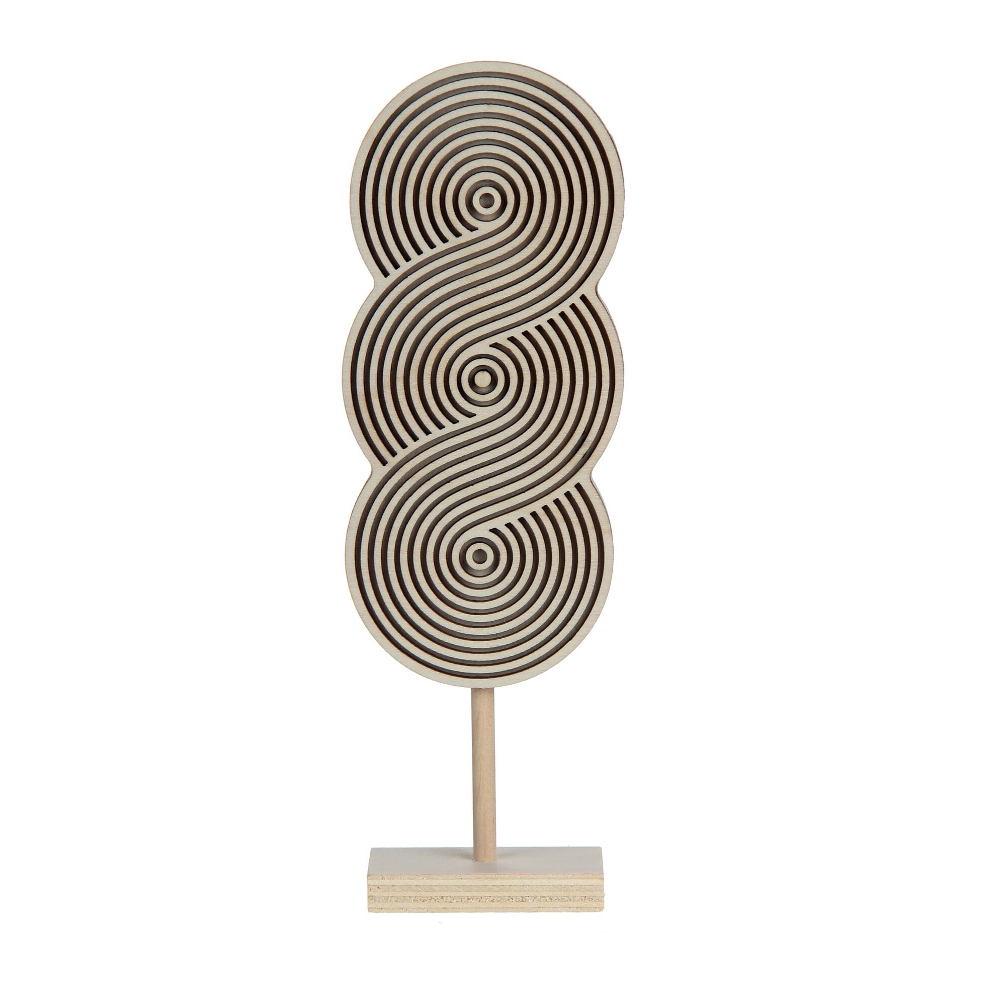 Jonathan Adler x Michaels 9.25" Pompidou Loops Trio DIY Wood Tabletop Décor with Stand
